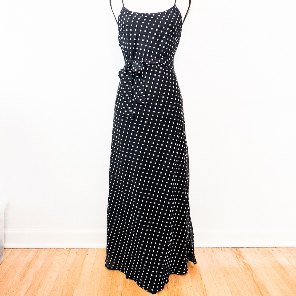🦋LAST🦋 NWT Goldie London Polka Dot Slip Maxi Dress, Size XS